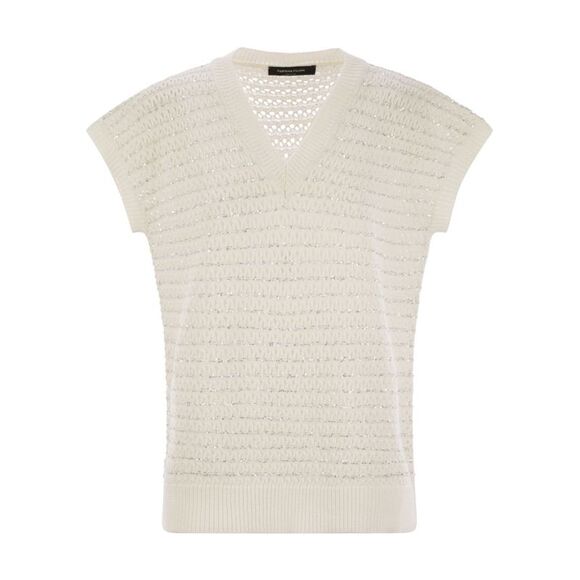 Fabiana Filippi Women Cotton Crochet Jumper With Sequins